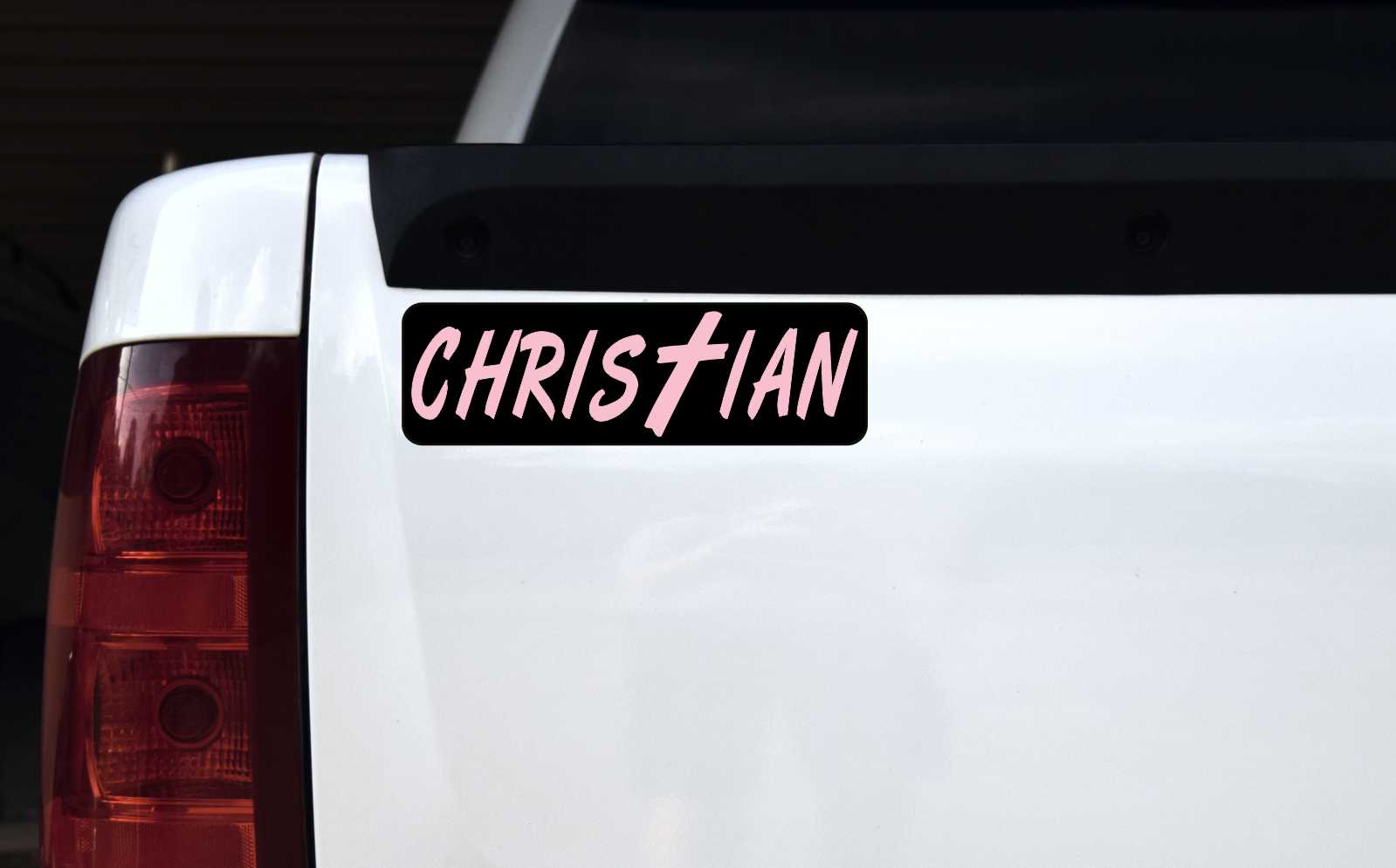 Pink Christian Vinyl Sticker