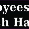 Employees Must Wash Hands Vinyl Sticker