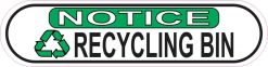 Notice Recycling Bin Vinyl Sticker