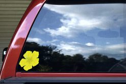 Yellow Hibiscus Vinyl Sticker