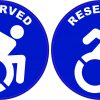 Handicap Reserved Vinyl Stickers