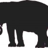 Elephant Silhouette Vinyl Sticker