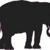 Elephant Silhouette Vinyl Sticker