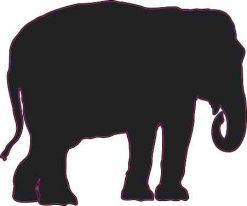 Elephant Silhouette Vinyl Sticker