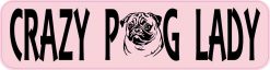 Crazy Pug Lady Vinyl Sticker