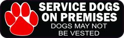 Service Dogs on Premises Vinyl Sticker
