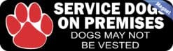 10in x 3in Service Dogs on Premises Magnet