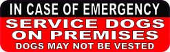 Service Dogs on Premises Vinyl Sticker