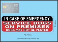 10in x 3in Service Dogs on Premises Magnet