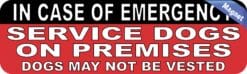 10in x 3in Service Dogs on Premises Magnet
