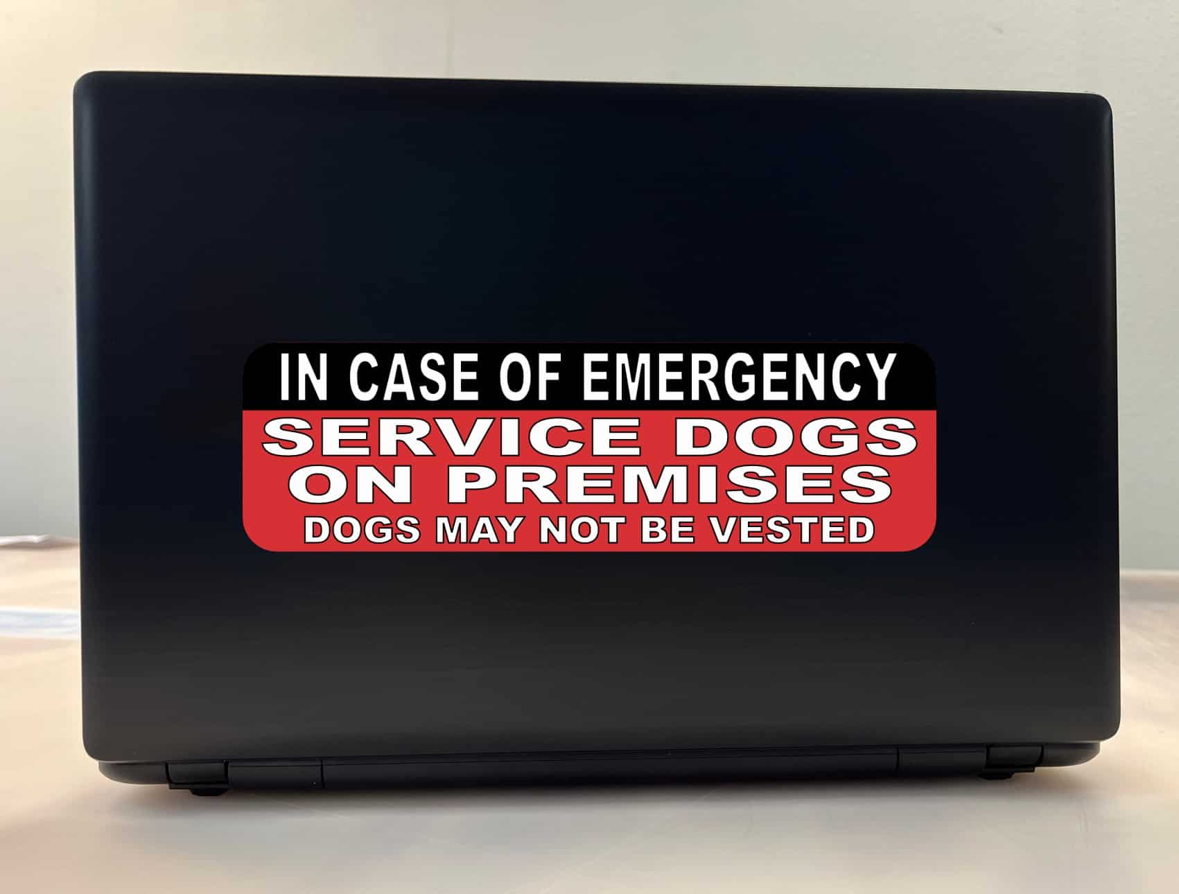 10in x 3in Service Dogs on Premises Vinyl Sticker