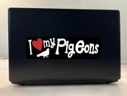 Alternative view of 10in x 3in I Love My Pigeons Magnet