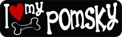 I Love My Pomsky Vinyl Sticker