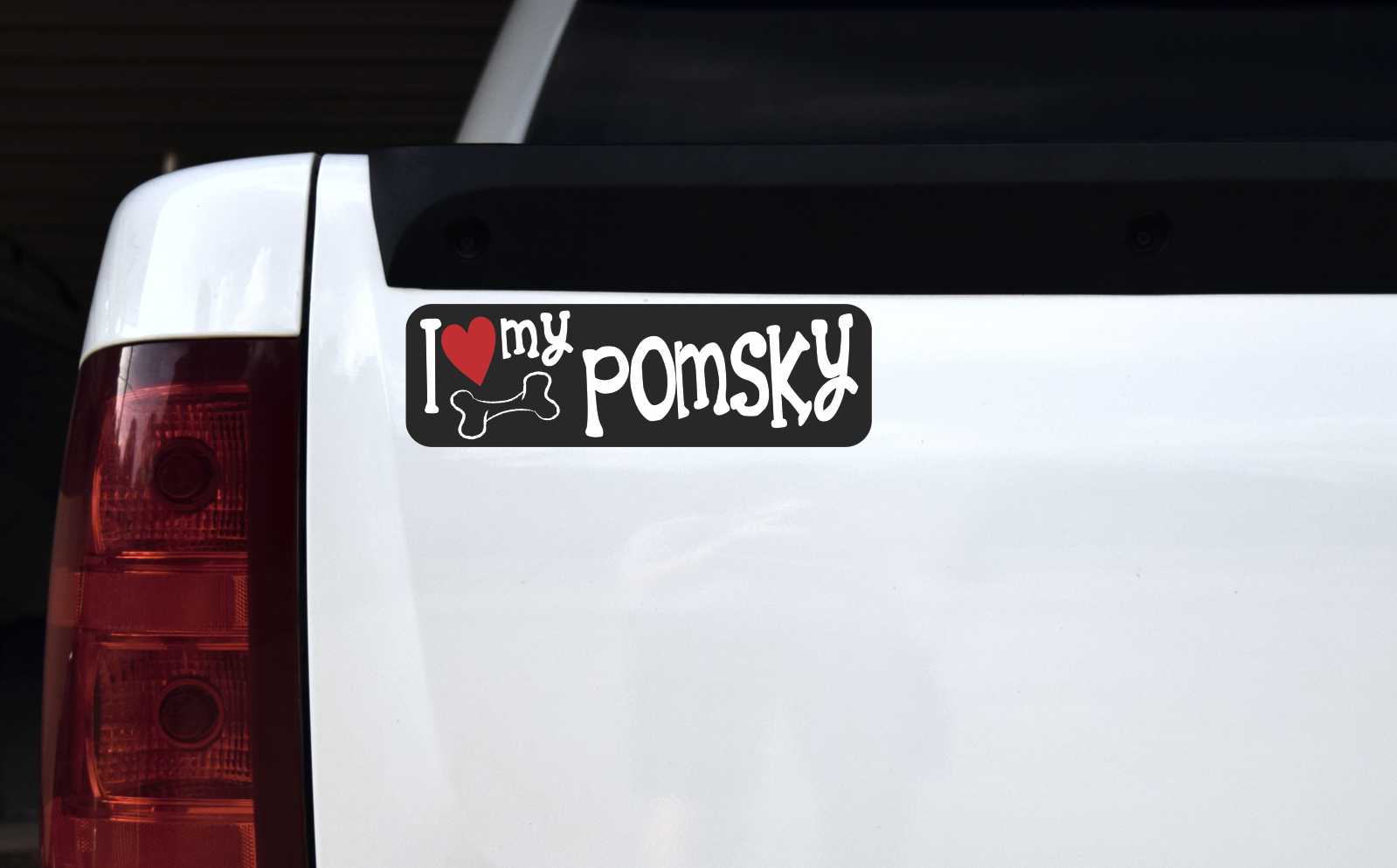 I Love My Pomsky Magnet
