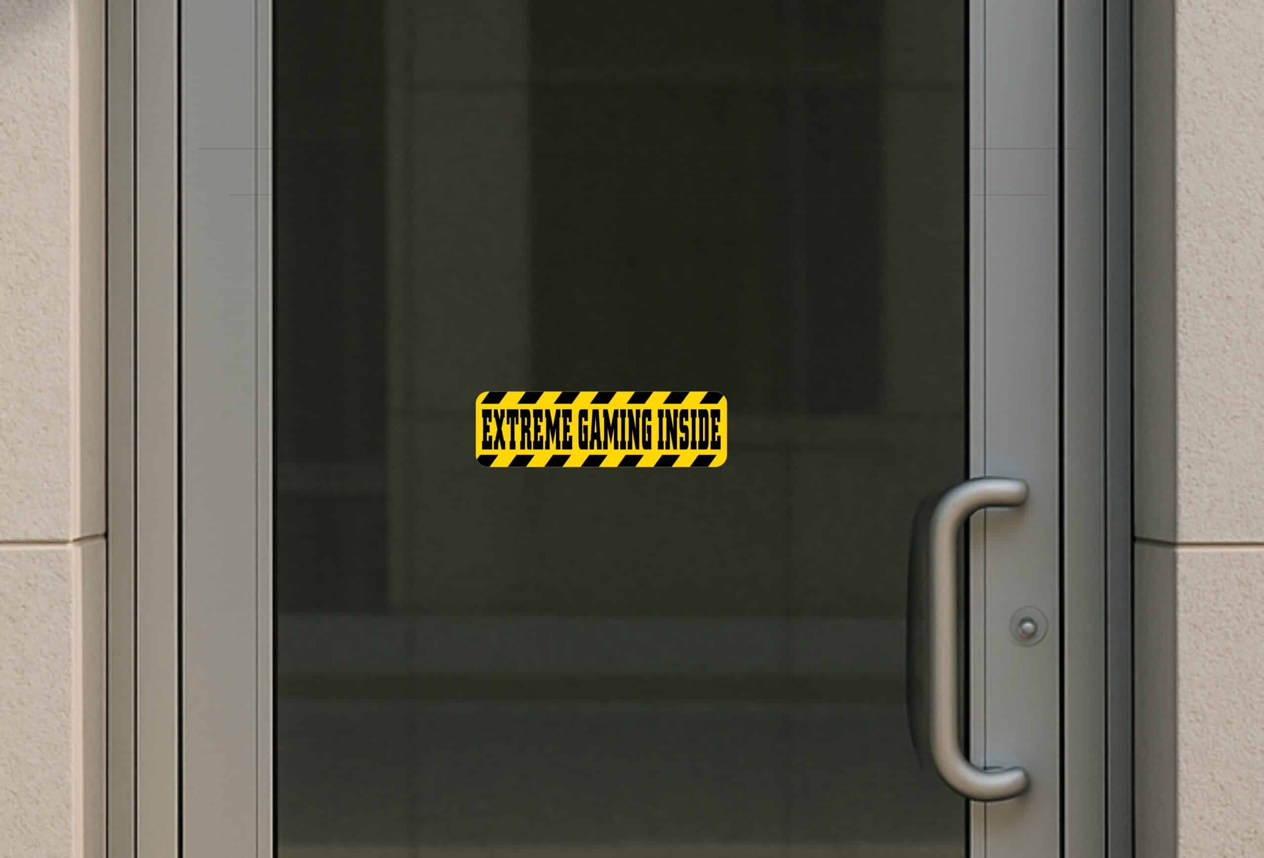 10in x 3in Extreme Gaming Inside Vinyl Sticker