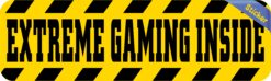 10in x 3in Extreme Gaming Inside Vinyl Sticker