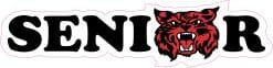 8in x 2in Red Wildcat Senior Vinyl Sticker