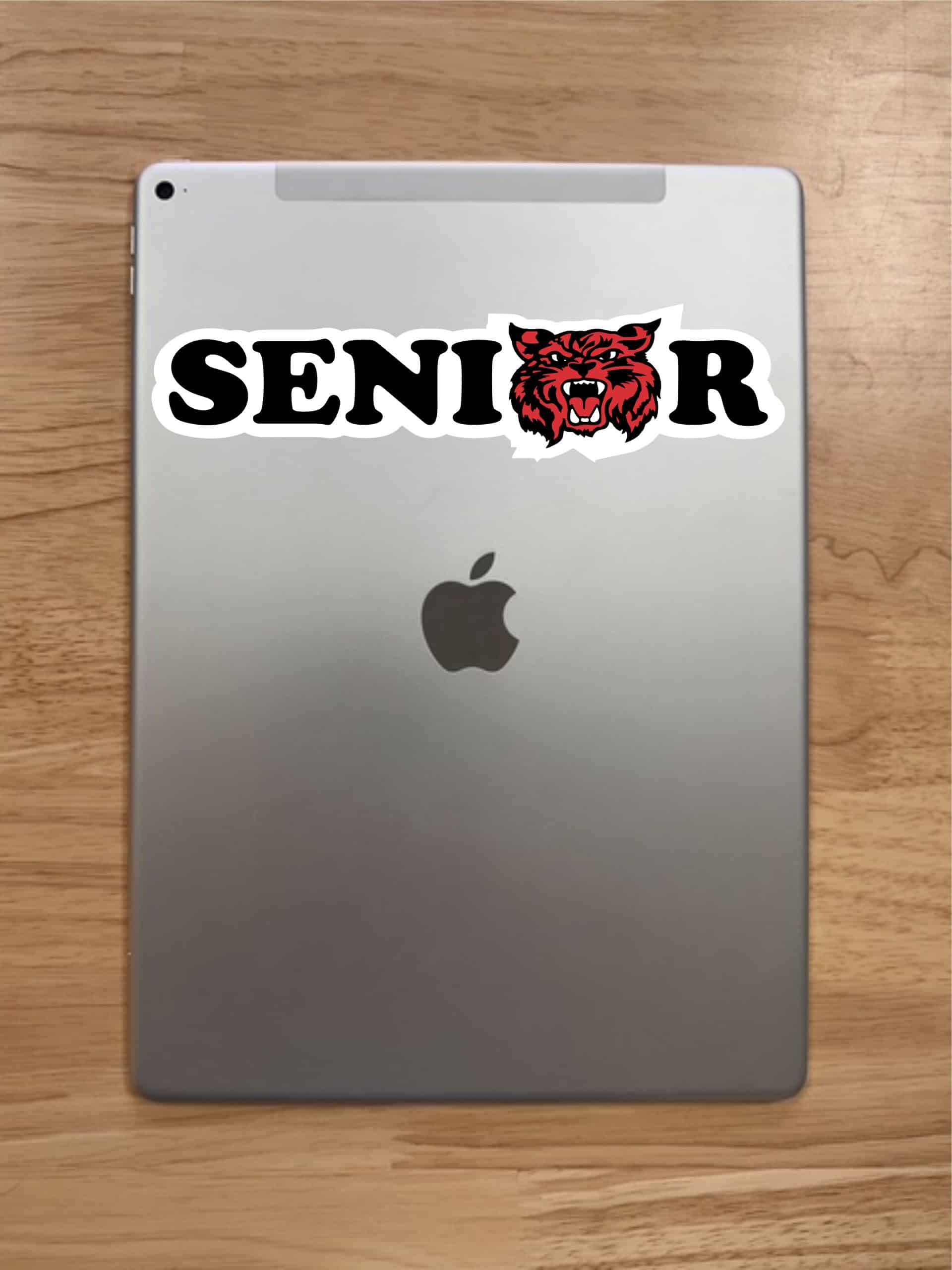 8in x 2in Red Wildcat Senior Vinyl Sticker - Image 7