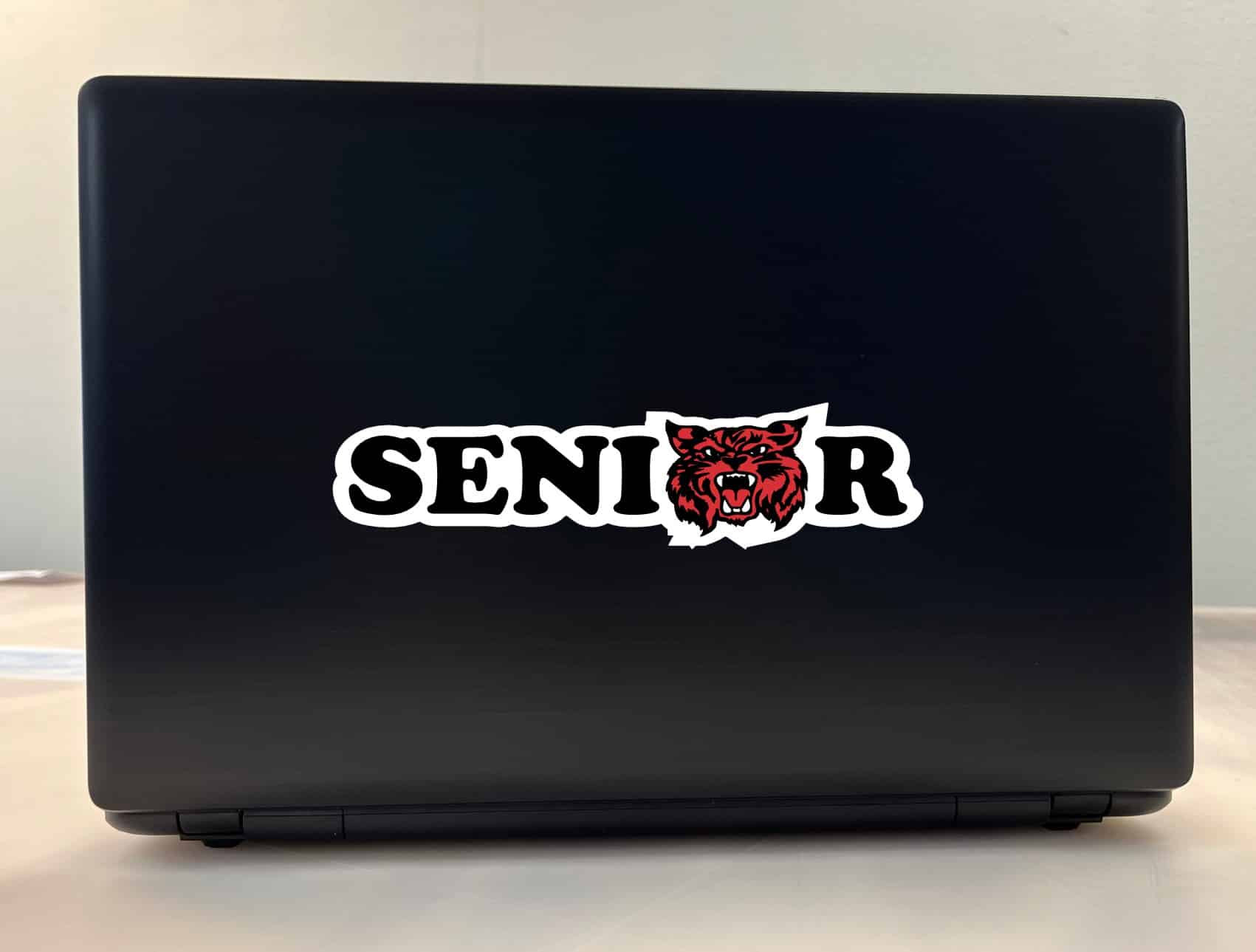 8in x 2in Red Wildcat Senior Vinyl Sticker - Image 3