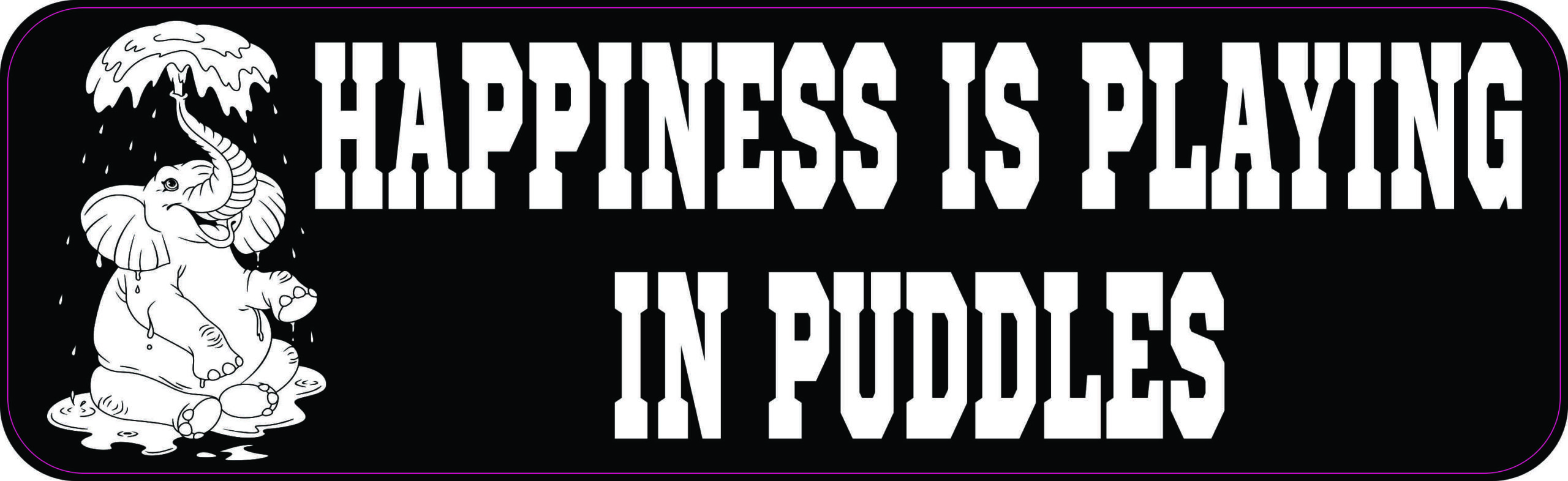 Happiness Is Playing in Puddles Vinyl Sticker