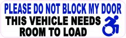 Dynamic Disability Do Not Block Door Vinyl Sticker