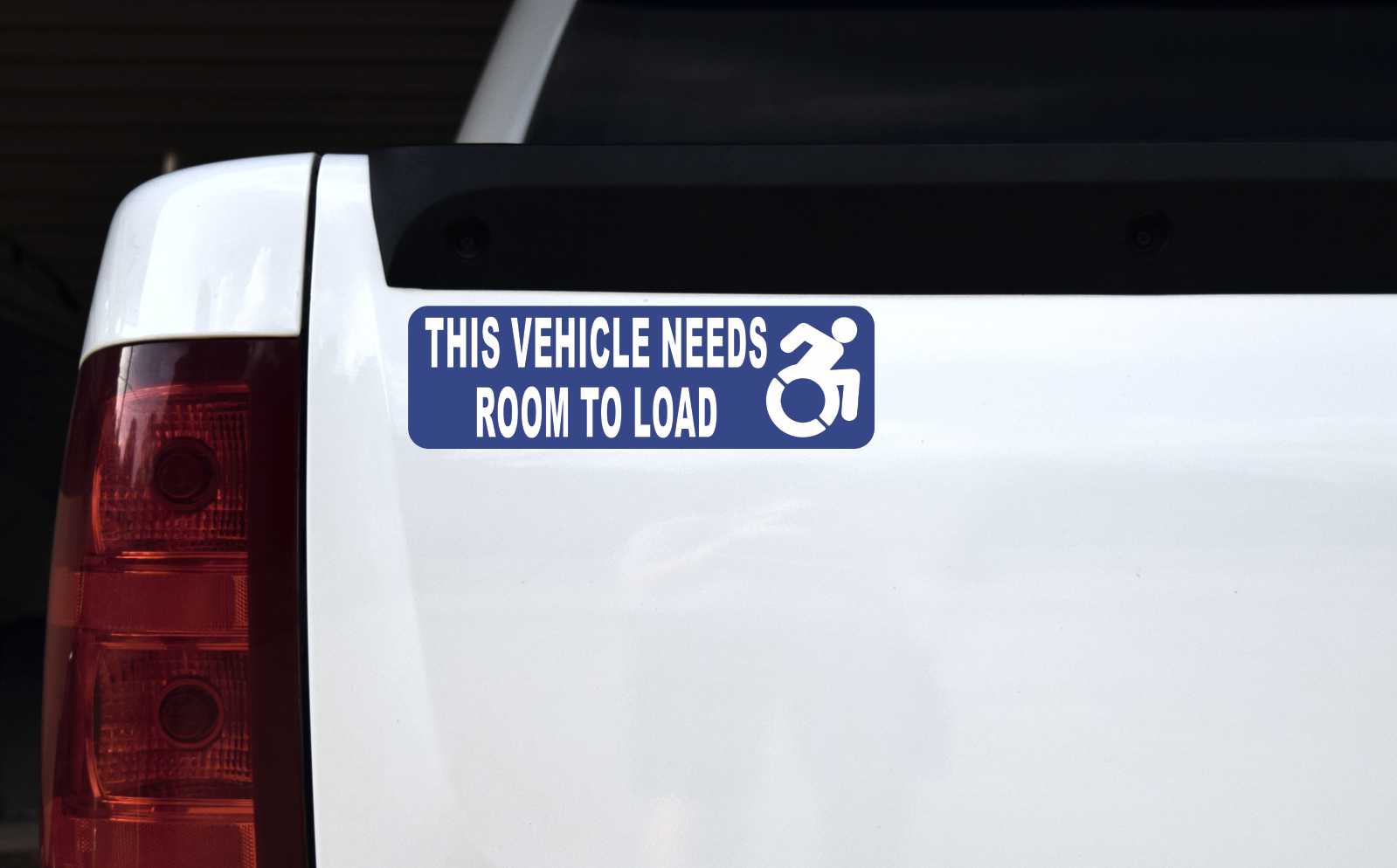Dynamic Disability Vehicle Needs Room to Load Vinyl Sticker