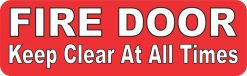 Fire Door Vinyl Sticker