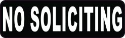 No Soliciting Vinyl Sticker