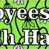 Green Floral Employees Must Wash Hands Magnet