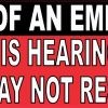 Occupant Is Hearing Impaired Vinyl Sticker