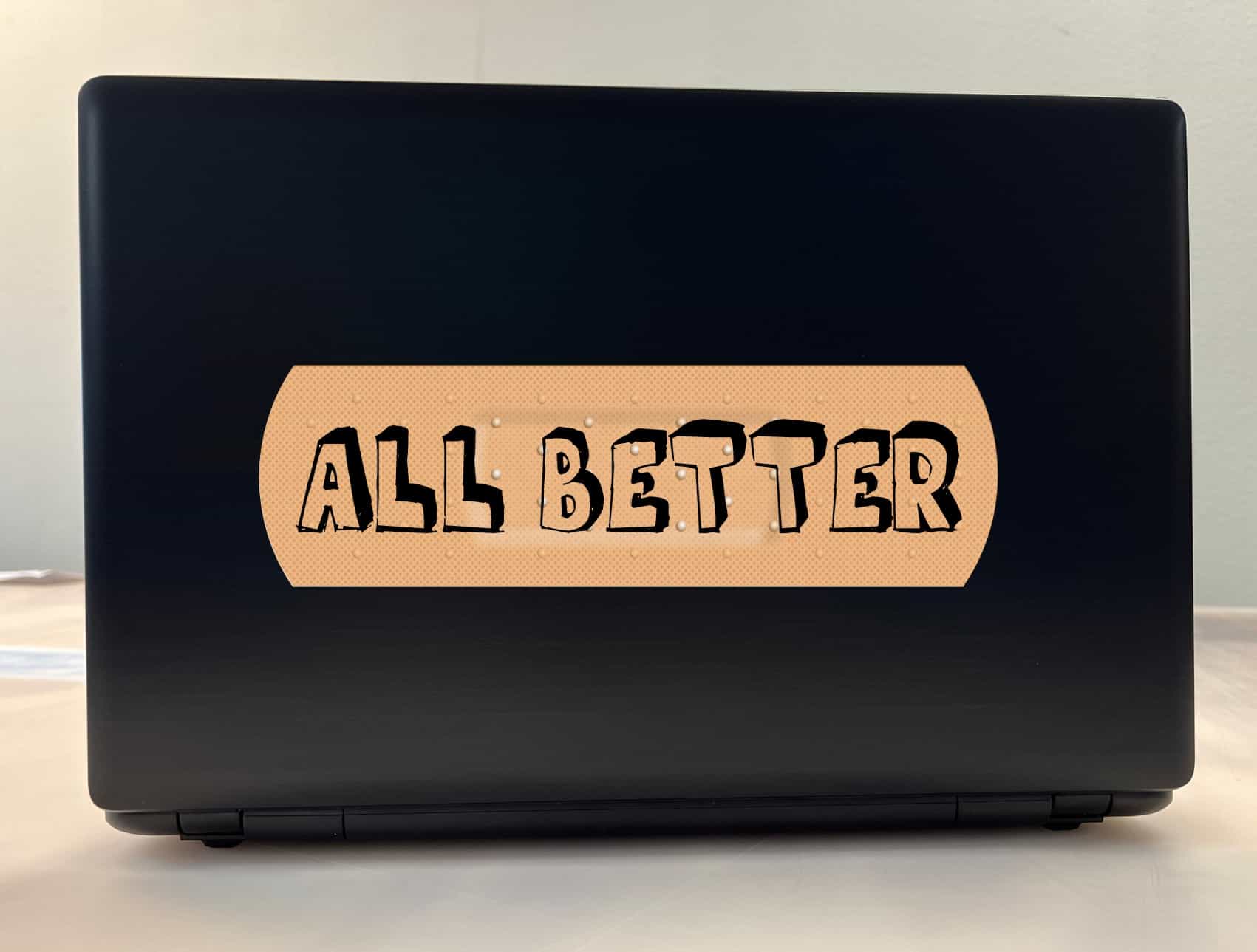 10in x 3in All Better Bandage Vinyl Sticker - Image 2
