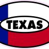 Flag Oval Texas Vinyl Sticker