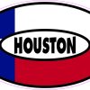 Flag Oval Houston Vinyl Sticker