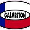 Flag Oval Galveston Vinyl Sticker