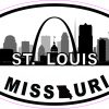 Oval St Louis Missouri Vinyl Sticker