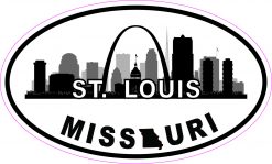 Oval St Louis Missouri Vinyl Sticker