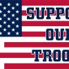 Cross US Flag Support Our Troops Vinyl Sticker