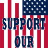 Cross US Flag Support Our Troops Magnet