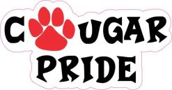 Red Cougar Pride Vinyl Sticker