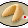 Love Fortune Cookie Vinyl Sticker