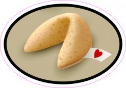Love Fortune Cookie Vinyl Sticker
