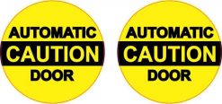 Caution Automatic Door Vinyl Stickers