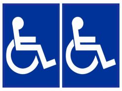 Handicap Symbol Vinyl Stickers