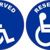 Wheelchair Reserved Vinyl Stickers