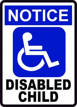Notice Disabled Child Magnet