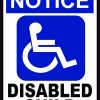 Notice Disabled Child Vinyl Sticker