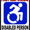 Dynamic Disabled Person Inside Vinyl Sticker