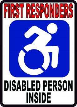 Dynamic Disabled Person Inside Vinyl Sticker