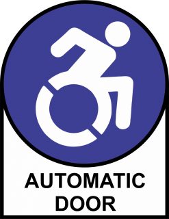 Dynamic Disability Automatic Door Vinyl Sticker