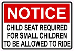Notice Child Seat Required Magnet